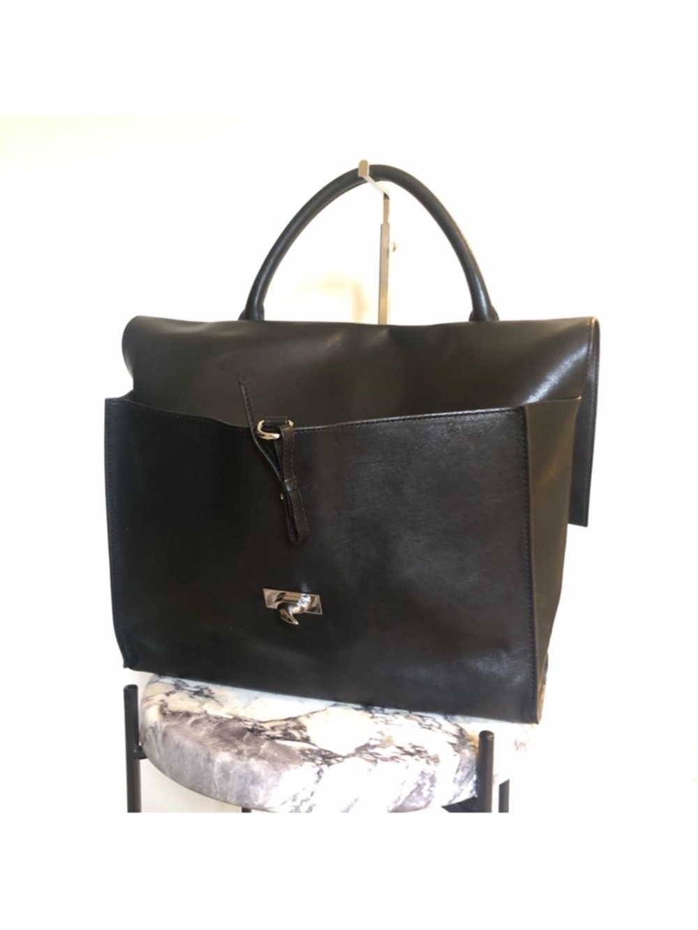 Givenchy Black Leather Crossbody Satchel - Picture 2 of 10